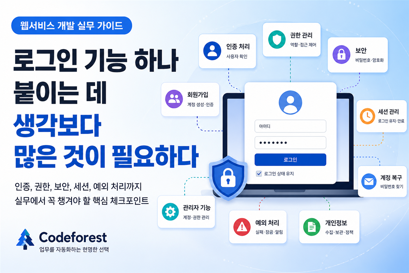 로그인 기능 하나 붙이는 데 생각보다 많은 것이 필요하다